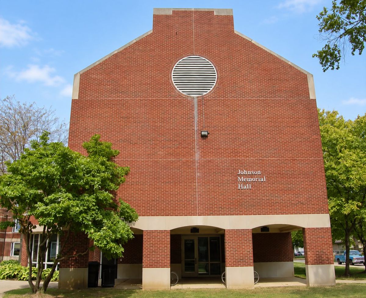 Brick hall with circular vent detail